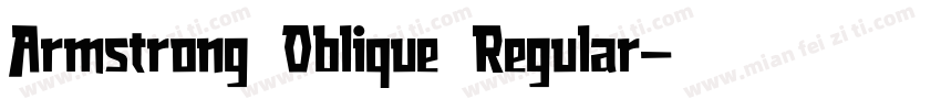 Armstrong Oblique Regular字体转换
